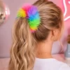 Scrunchie fluffy meerkleurig