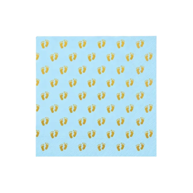 Servetten geboorte jongen blauw 33x33 cm - 20 stuks
