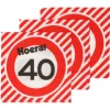 Servetten 40 jaar verkeersbord 33x33 cm - 20 stuks