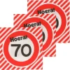 Servetten 70 jaar verkeersbord 33x33 cm - 20 stuks