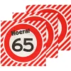 Servetten 65 jaar verkeersbord 33x33 cm - 20 stuks