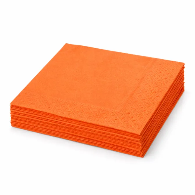 Servetten oranje 33x33 cm - 20 stuks