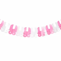 Slinger babyshower kinderwagen roze/wit meisje 3m