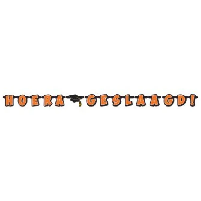 Slinger geslaagd oranje/zwart