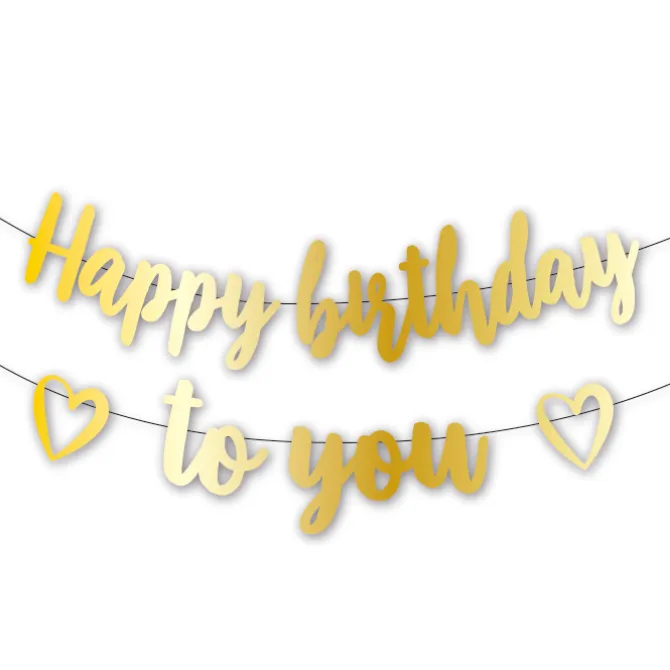 Slinger Happy birthday to you goud (2 meter)