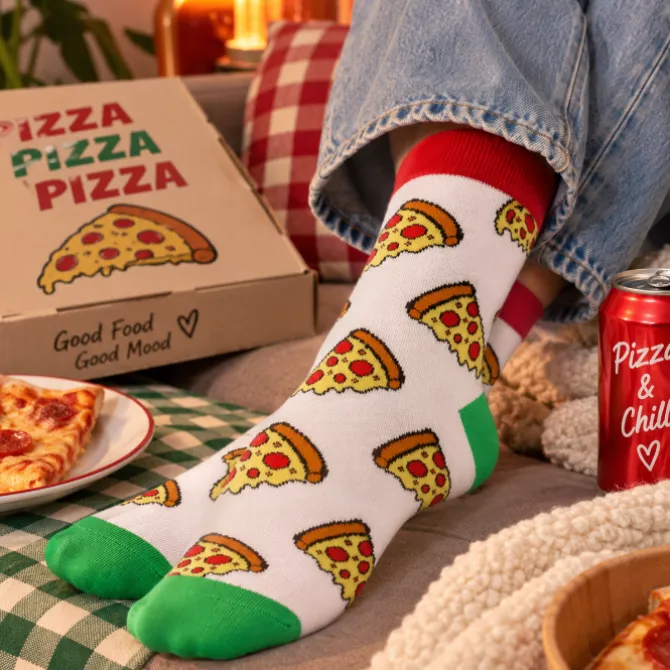 Sokken - funny pizza - maat 40-45