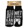 Sokken Niet storen zwart maat 42-46