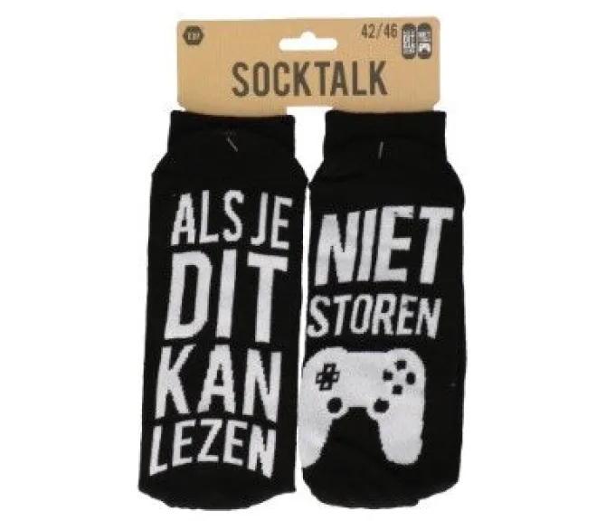 Sokken Niet storen zwart maat 42-46