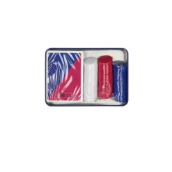 Spel Poker set roze/blauw/wit