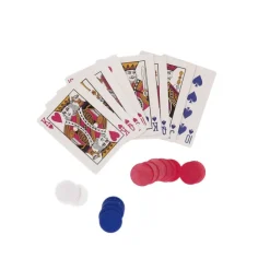 Spel Poker set roze/blauw/wit