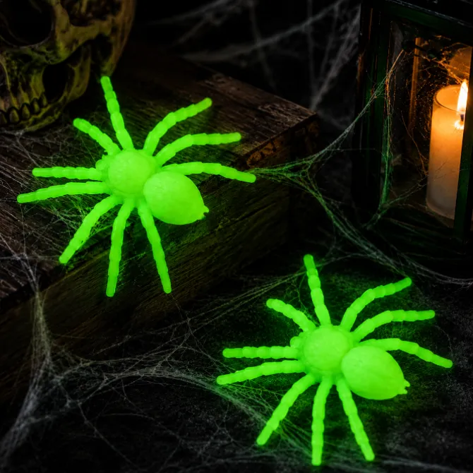 Spinnen Halloween groot glow in the dark