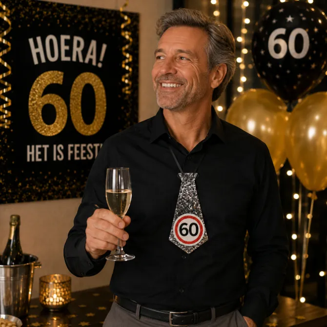 Stropdas 60 jaar verkeersbord