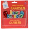 Taartkaars Happy Birthday – 1 stuk