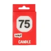 Taartkaarsje 75 rood/wit – 1 stuk