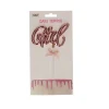 Taartprikker babyshower girl roze