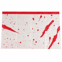 Tafelkleed bloederig wit/rood 137x274cm