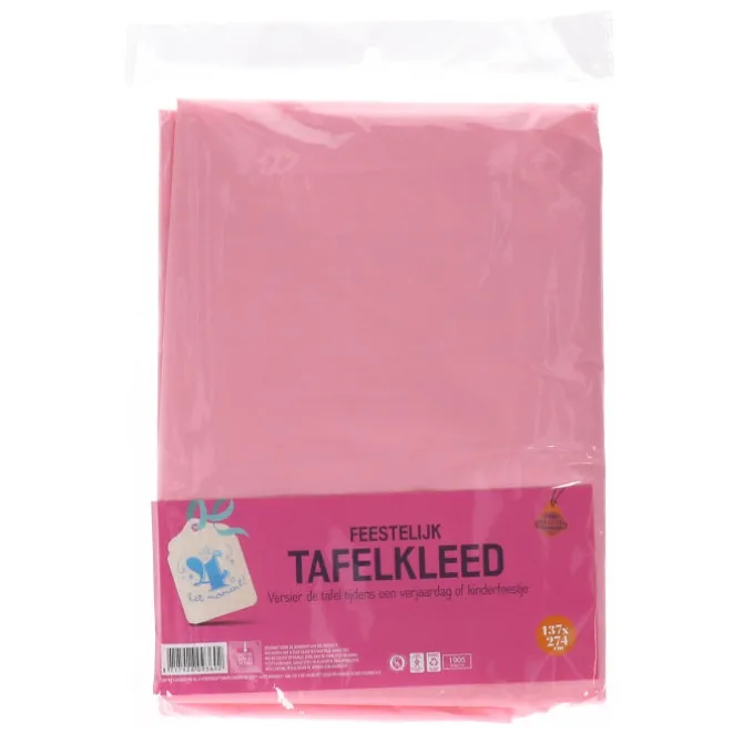 Tafelkleed roze 137x274cm