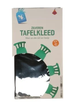 Tafelkleed zilver 274 x 137cm
