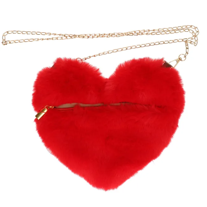 Tas hart fluffy rood