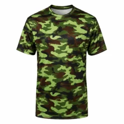 T-shirt camouflage groen maat S
