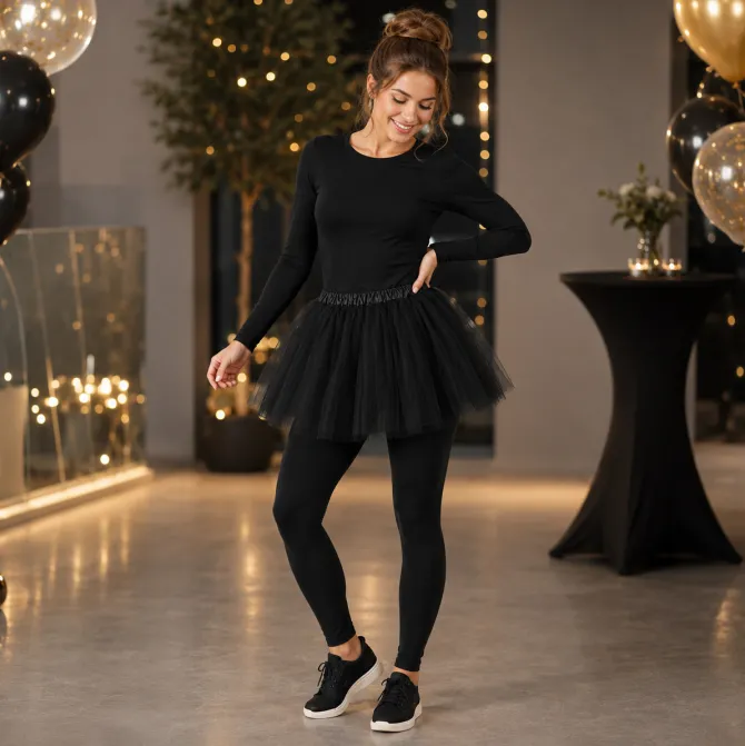 Tutu zwart one size
