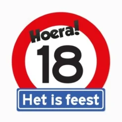 Verkeersbord Hoera 18