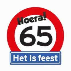 Verkeersbord Hoera 65