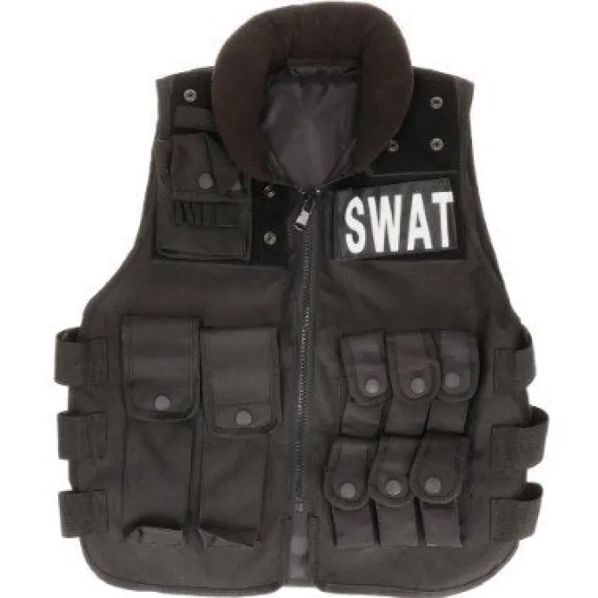 Vest SWAT zwart maat L