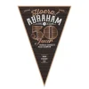 Vlag Abraham 50 jaar zwart/goud