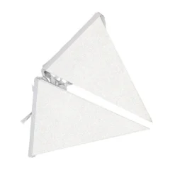 Vlaggenlijn glitter zilver groot - 6m (10 vlaggen)