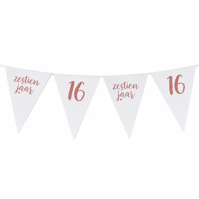 Vlaggenlijn 16 jaar roségoud - 4m