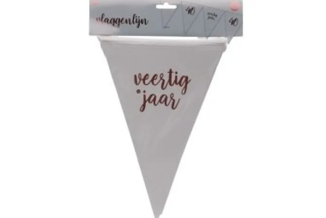 Vlaggenlijn 40 jaar roségoud - 4m