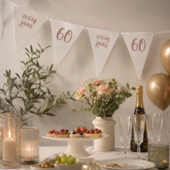 Vlaggenlijn 60 jaar roségoud - 4m