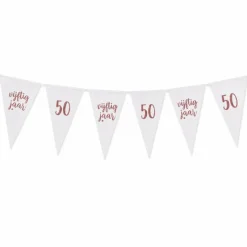 Vlaggenlijn 50 jaar roségoud - 4m