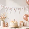 Vlaggenlijn 18 jaar wit/roségoud - 4m