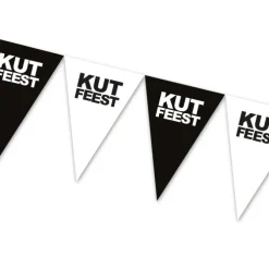 Vlaggenlijn kutfeest zwart - 5m (15 vlaggen)