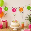 Vlaggenlijn neon 3 jaar - 4m (15 vlaggen)