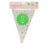 Vlaggenlijn neon 12 jaar - 4m (15 vlaggen)