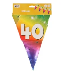 Vlaggenlijn regenboog 40 jaar - 6m (15 vlaggen)