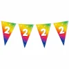 Vlaggenlijn regenboog 2 jaar - 6m (15 vlaggen)