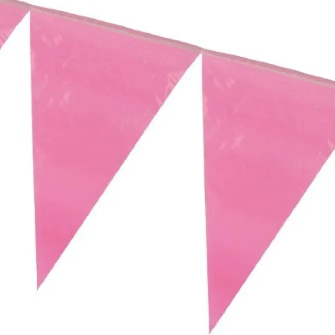 Vlaggenlijn roze XL - 10m (18 vlaggen)
