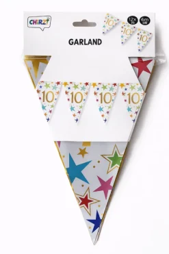 Vlaggenlijn Sterren 10 jaar - 6m (15 vlaggen)