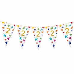 Vlaggenlijn Sterren 2 jaar - 6m (15 vlaggen)