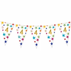 Vlaggenlijn Sterren 4 jaar - 6m (15 vlaggen)