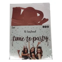 Vlaggenlijn Time to Party XL - 2,5m x 40 cm