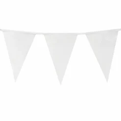 Vlaggenlijn wit - 10m (20 vlaggen)