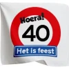 Vlag 40 jaar rood/wit 95 x 95cm