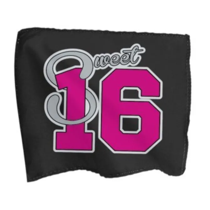 Vlag Sweet 16 95x95cm