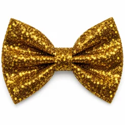 Vlinderdas glitter goud