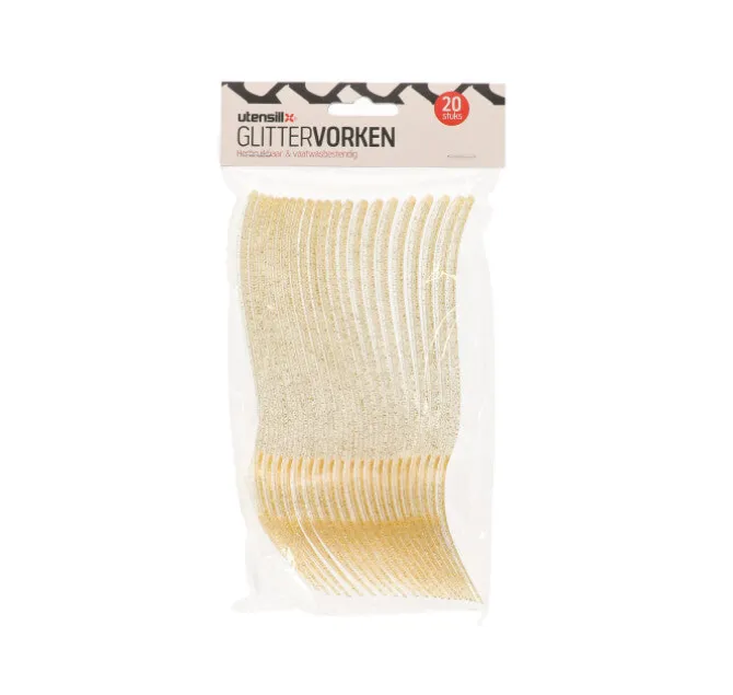Vorken plastic glitter 20 stuks